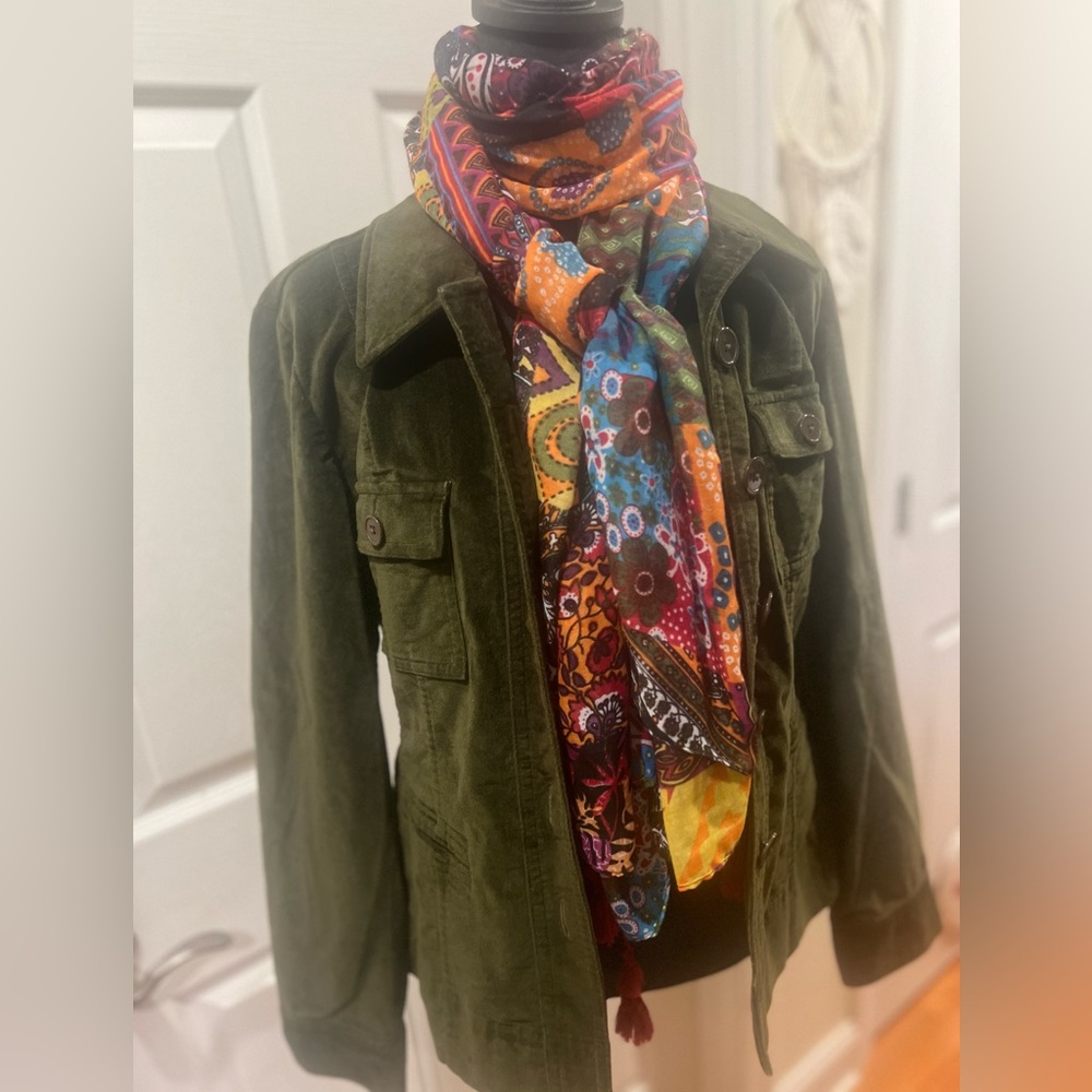 Talbots Olive Green Button-Down Blazer Jacket - W… - image 1